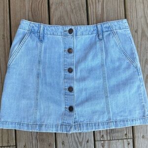 forever 21 jean skirt with buttons down front